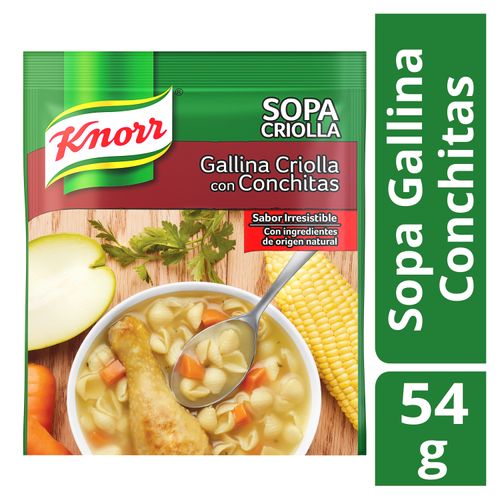 Sopa Knorr Gallina Criolla  con Conchitas - 54gr