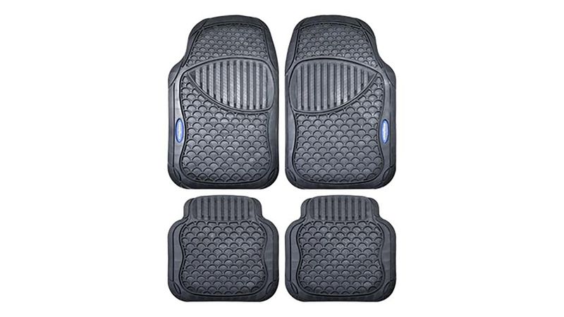  Seat 5F0061675D041 Trail Textile Alfombras de suelo, 4 x  Alfombras de tela, alfombrillas de terciopelo, color negro, con letras Leon  : Automotriz