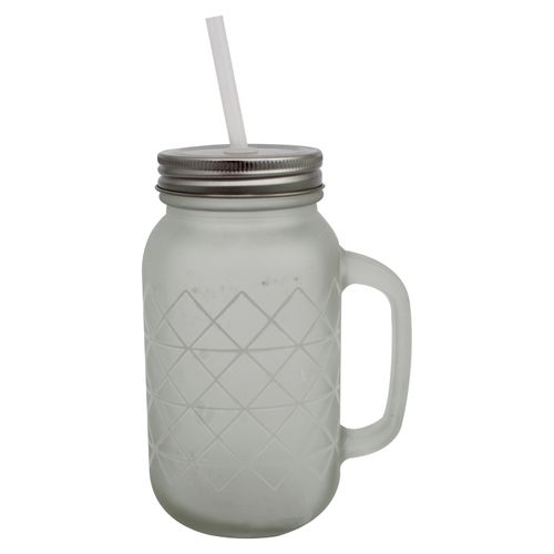 Ms Mason Jar 24Oz Tapa Y Pajilla