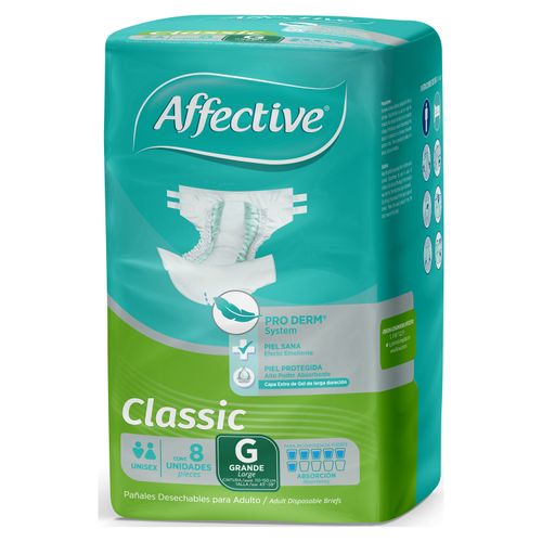 Affective Classic Grande 8 Unidades Pañales