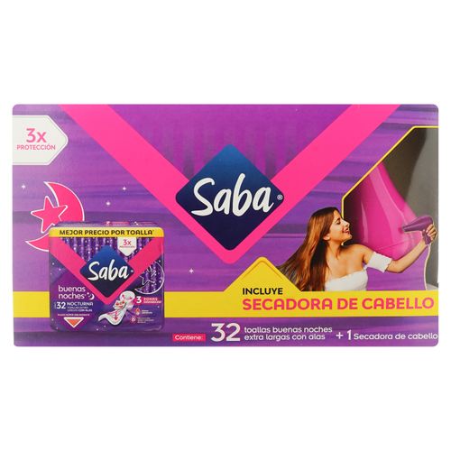 Saba Buenas Noches 32 Unidades Mas Secadora De Cabello