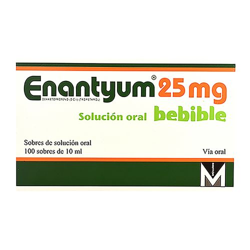 Enantyum Menarini 25 Mg 10 Ml X 100 Sobres - Precio Indicado Por Sobre -