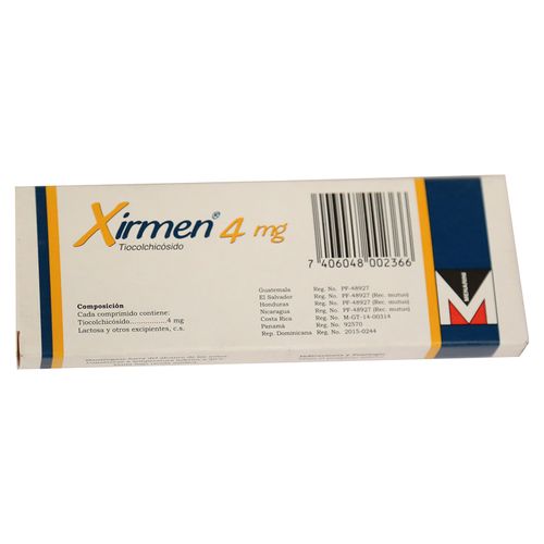 Xirmen 4 mg caja 10 comprimidos - Precio indicado por comprimido