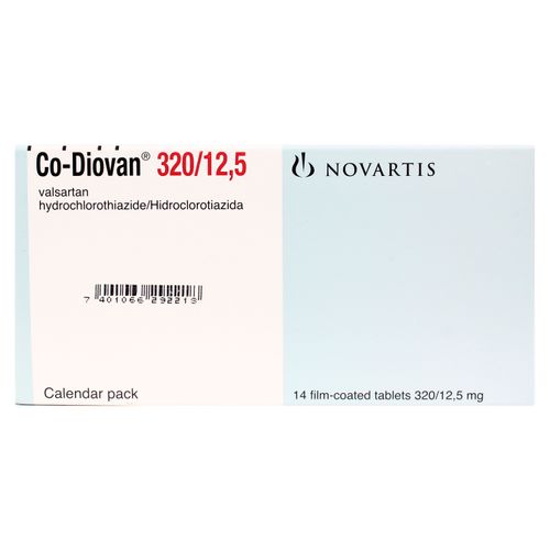 Co-Diovan Novartis 320/12.5 Mg X 14 Tablletas