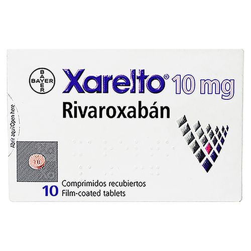 Xarelto 10 Mg 10 Comprimidos Una Caja