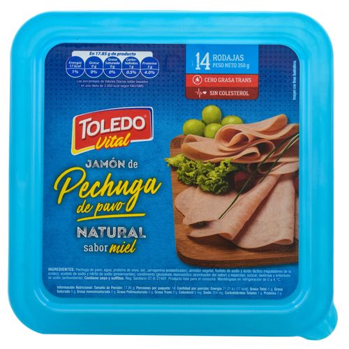 Jamón de Pavo Pechuga Miel 250gr