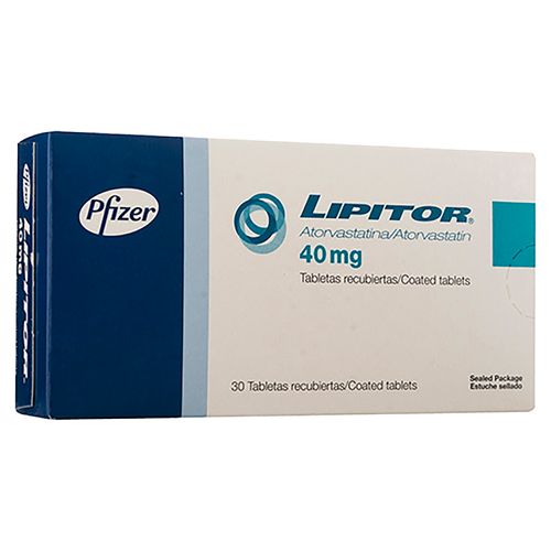 Lipitor Pfizer 40 Mg X 30 Tabletas