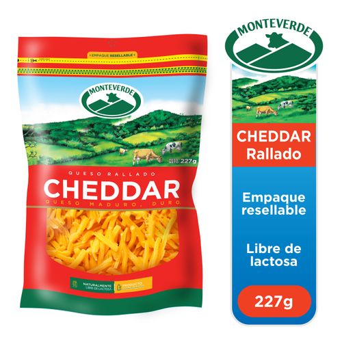 Queso Monteverde, Cheddar Rallado - 227g