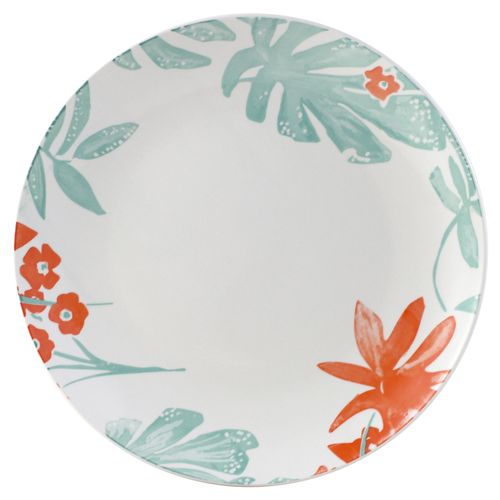 Plato Llano Mainstays 10 5Plg Porcelana Blanca  Decorado Modelo W21Y2135
