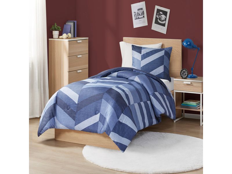 Edred-n-Mainstays-Dise-o-Seersucker-reversible-Tama-o-Twin-2-piezas-color-Azul-Modelo-WMCE10-350-1-49716