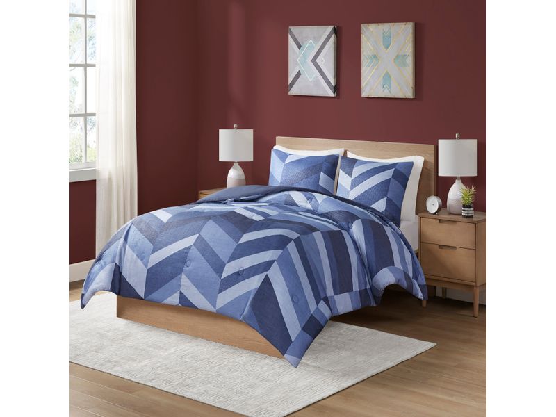 Edred-n-Mainstays-Dise-o-Seersucker-reversible-Tama-o-Full-Queen-3-Piezas-Color-Azul-Modelo-WMCE10-351-1-49717