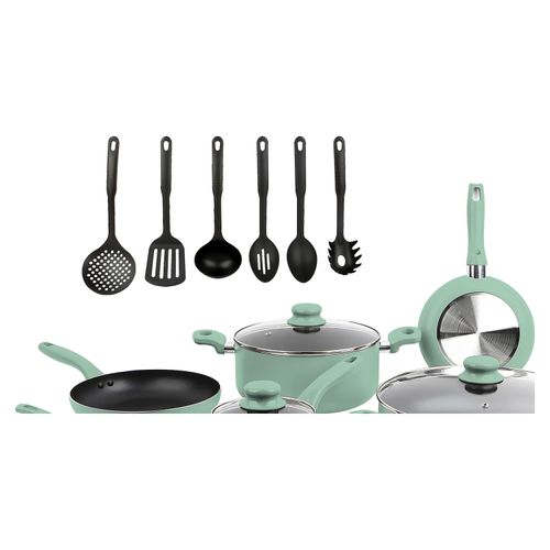 Bateria De Cocina Mainstays Aluminio 15 Piezas