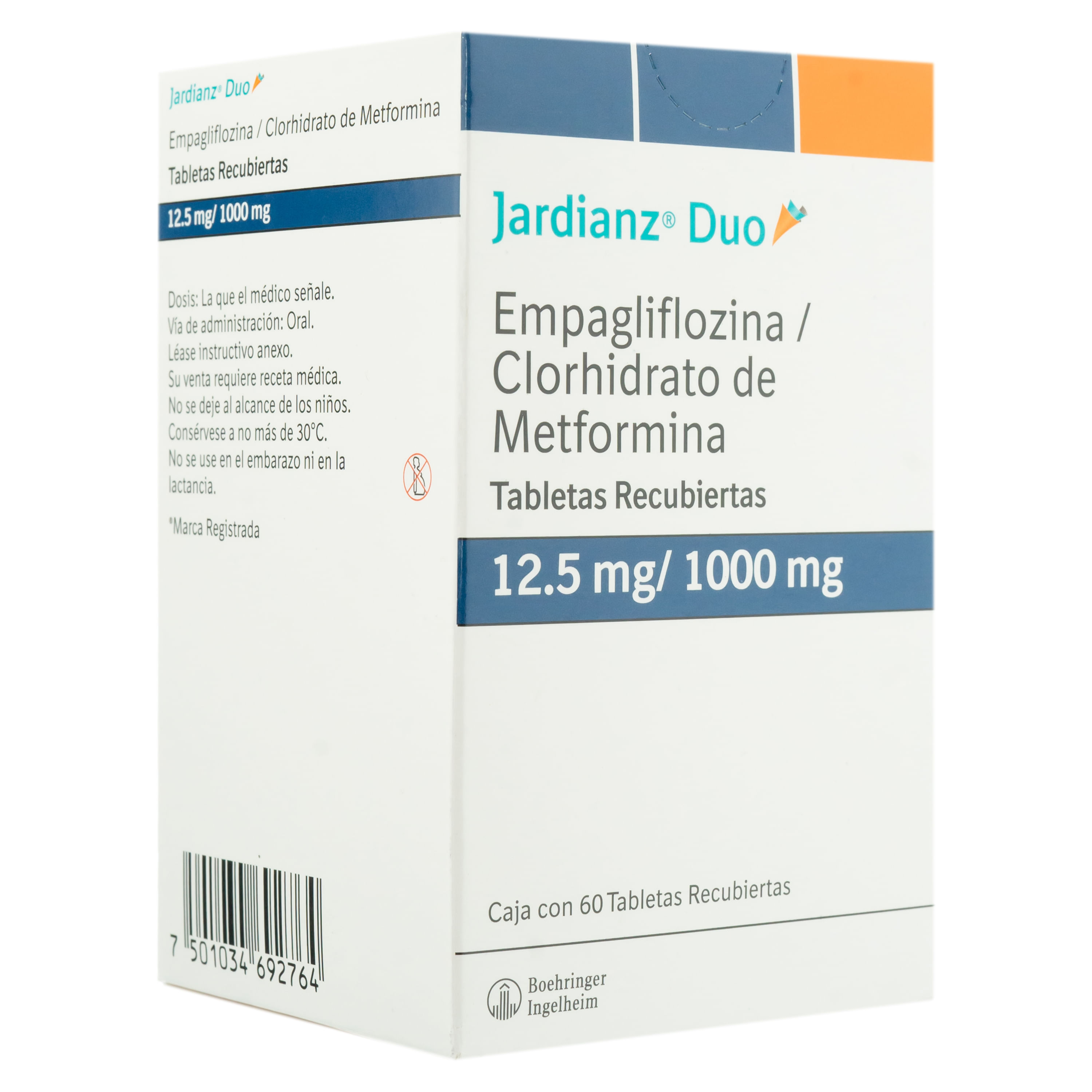 Comprar Hipoglicemiante Jardianz Duo 12.5Mg 1000 X 60 Tabletas