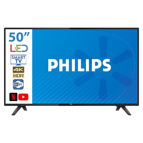Pantalla Smart TV 4K UHD Philips Borderless De 50 Pulgadas Serie 6600