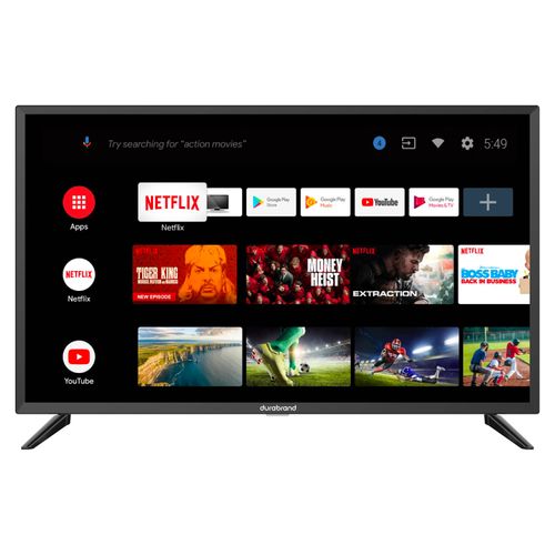 Pantalla Smart TV Durabrand, Android Led De 32 pulgadas, Modelo: DURA32MDA