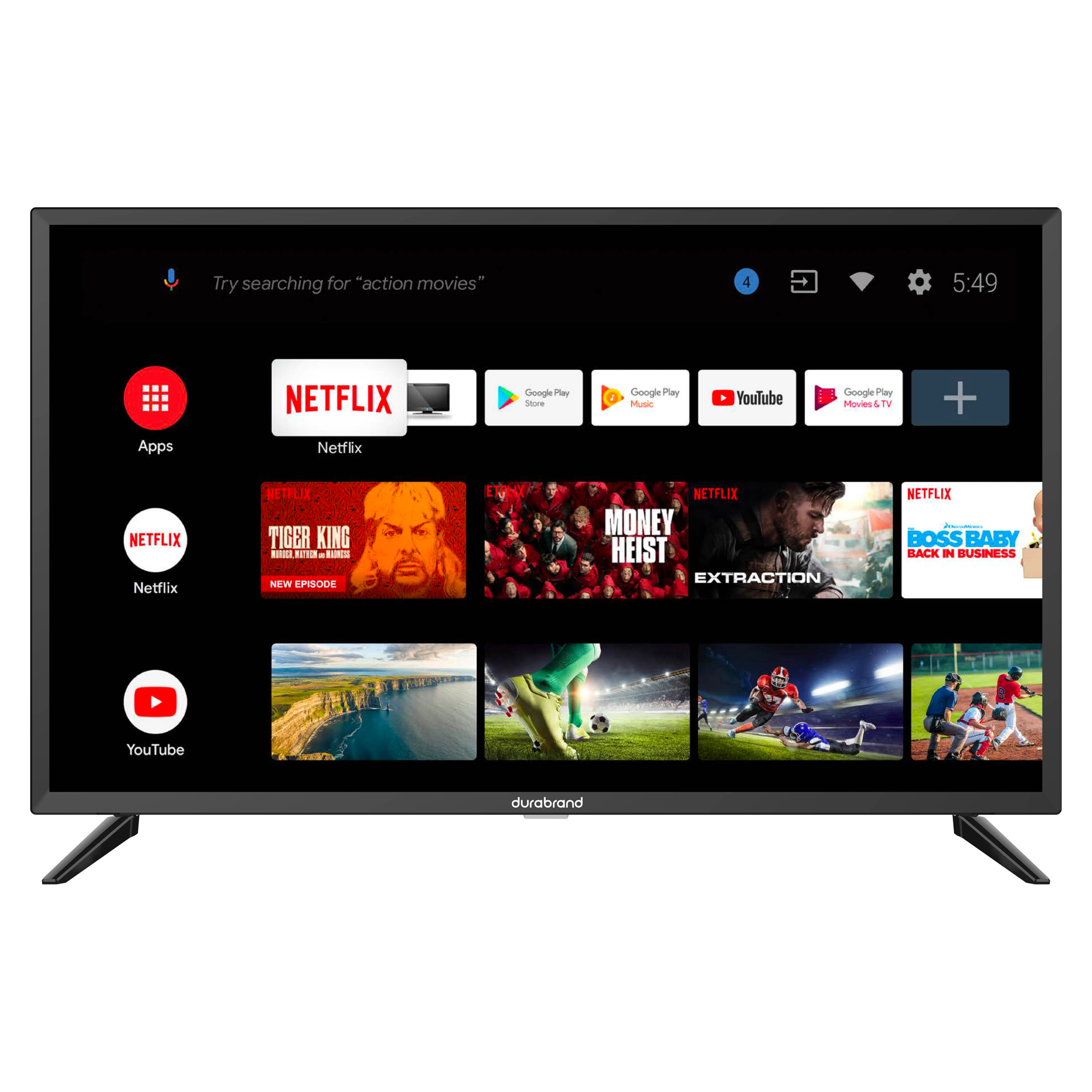 Comprar Pantalla Smart TV Durabrand, Android Led De 32 pulgadas, Modelo:  DURA32MDA, Walmart Guatemala - Maxi Despensa