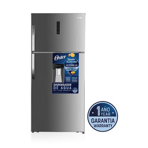 Refrigerador No Frost Oster 17 Pies Cubicos Silver Con Dispensador De Agua