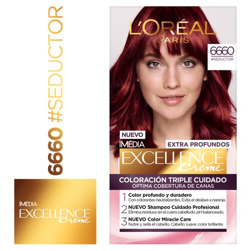 Tintura Excellence Creme  Permanente L'Oreal Paris - Seductor 6660