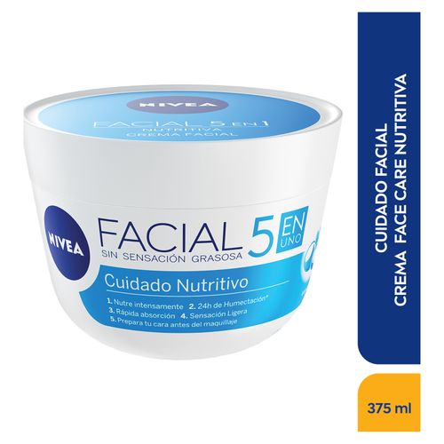 Crema Nivea Face Care Nutritiva - 375ml