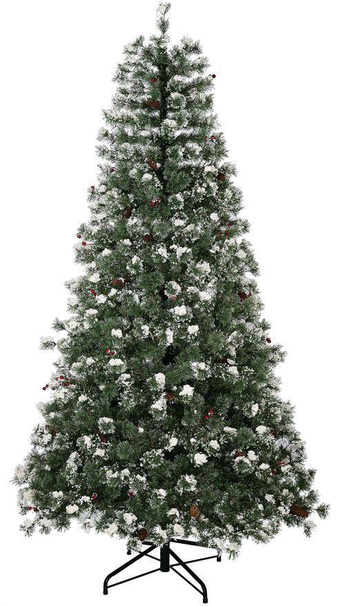 Arbol navideño Nevado 2.28 mts ,132 cms de Diametro, ramas con apariencia Natural Modelo 011728WP