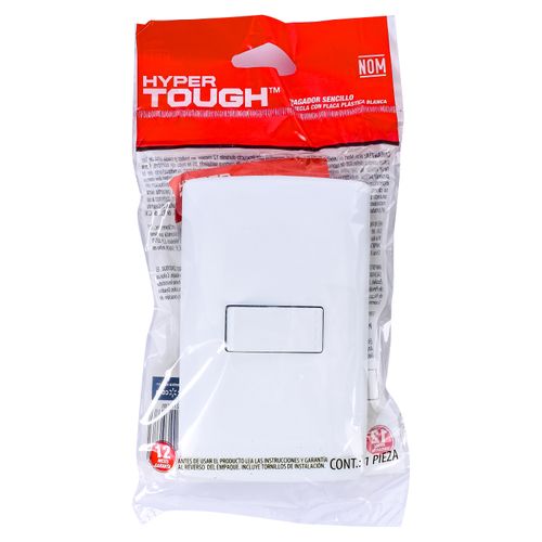 Apagador Hyper Tough Sencillo De Tecla Con Placa