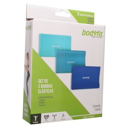 Set De 3 Bandas Body Fit De Resistencia