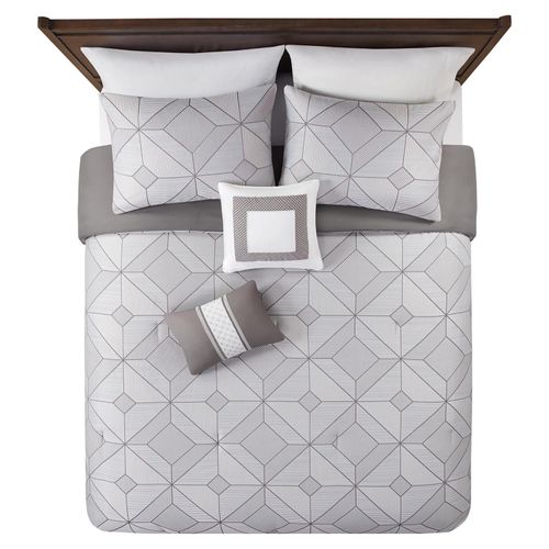 Edredon BETTER HOMES Cannon tamaño King , 5 piezas diseño geometrico Modelo : WMCE10-343