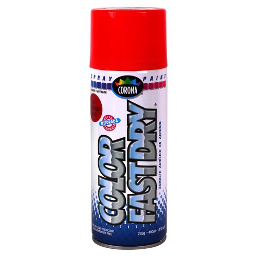 Pintura En Spray Corona Fast Dry Color Scarlet Rojo - 400ml