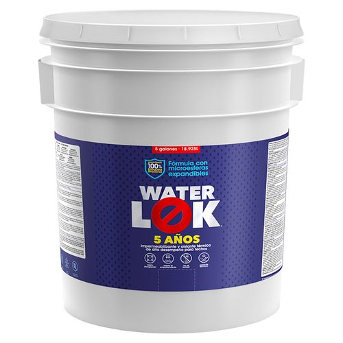 Pintura Waterlok impermeabilizante para techos color rojo - 5 gal