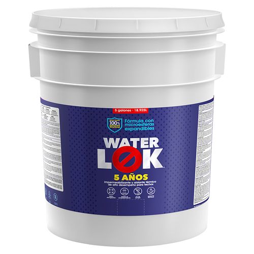 Pintura Impermeabilizante Waterlok Para Techos. 5 Años De Garantía -Cubeta