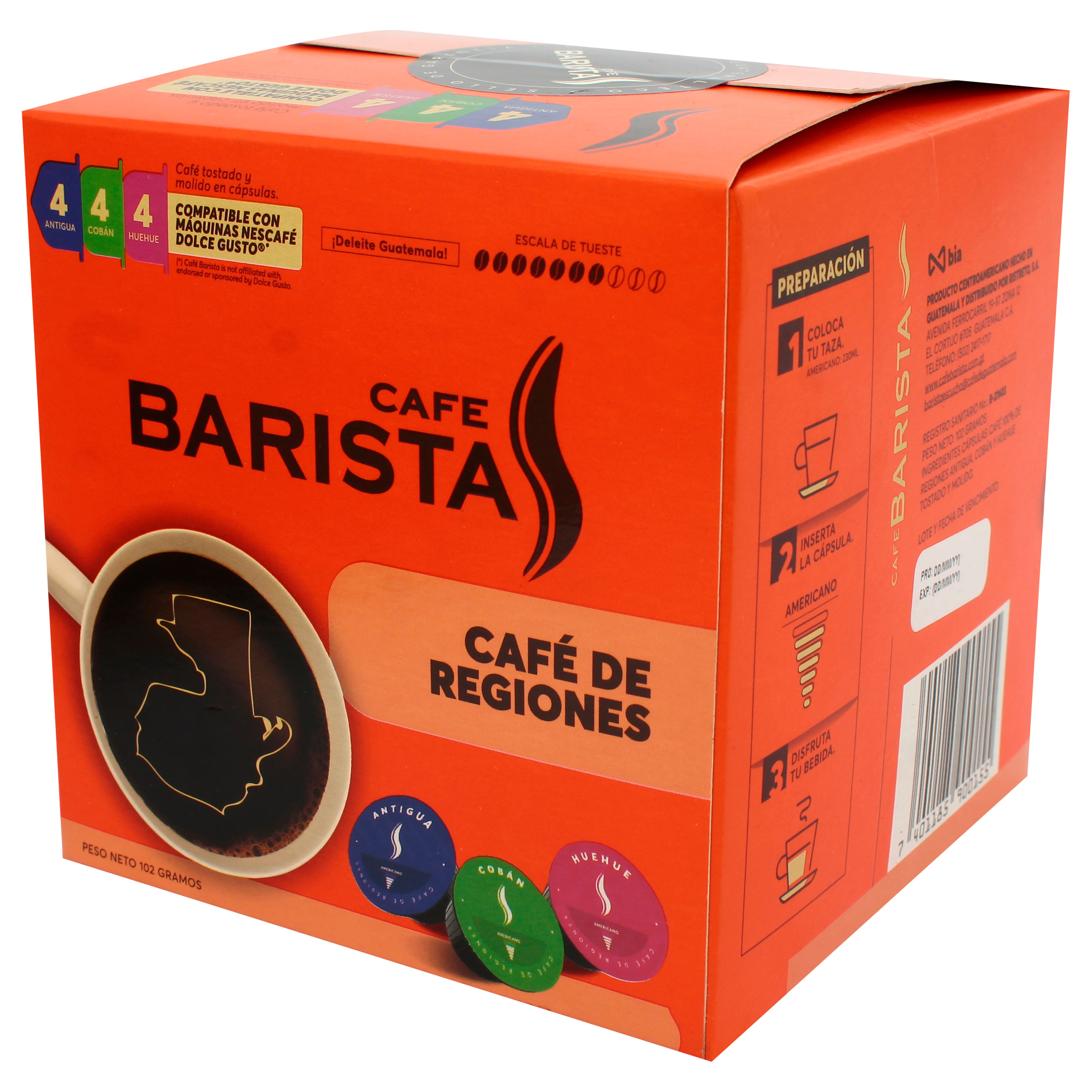 Comprar Cápsula De Café Barista Regiones - 102gr