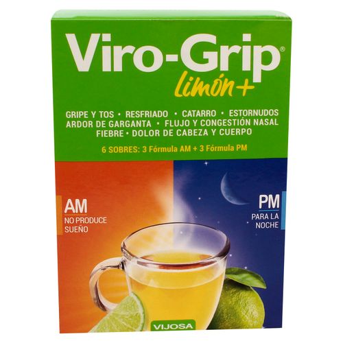 Sobres Virogrip Limón Combinado Am Pm