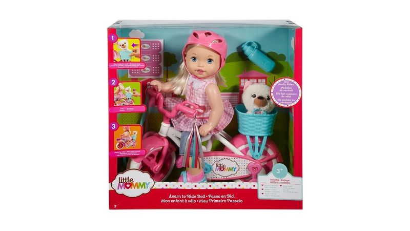 Muñeca little mommy con bicicleta online