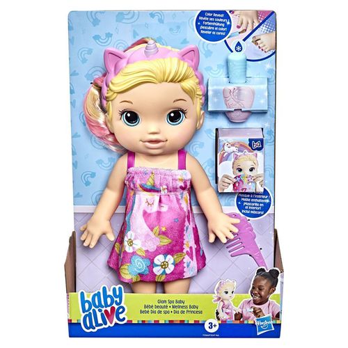 Bebé Dia De Spa Baby Alive Pelo Rubio
