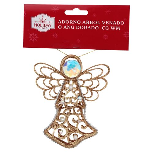Adorno Árbol Holiday Time Venado O Ángel Dorado