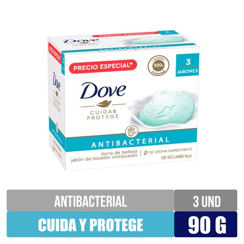 3 Pack Jabón En Barra Dove Antibacterial - 270gr