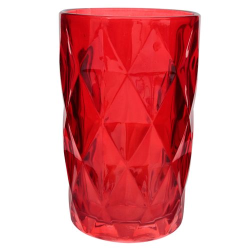Vaso Holiday Time Vidrio Rojo O Iridisc 12cm