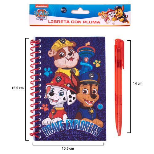 Libreta con Pluma Paw Patrol para escribir notas o tareas importantes