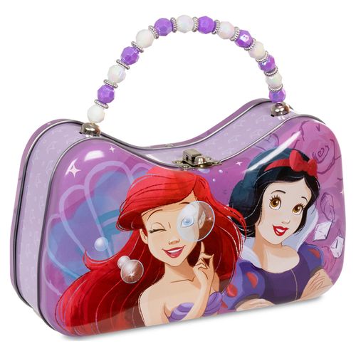 Bolso Metálico con Cuerdas y Perlas Princesas, tamaño grande para guardar diferentes accesorios.