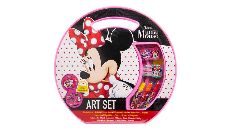  Comprar Set de Arte Minnie con crayones, calcomanías, marcatextos, acuarelas para crear tus propios dibujos
