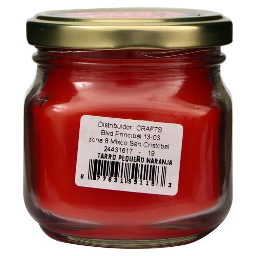 Tarro Pequeno Naranja Luz Vela