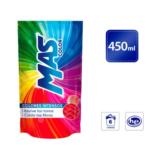 Detergente Líquido MAS Color - 450mL