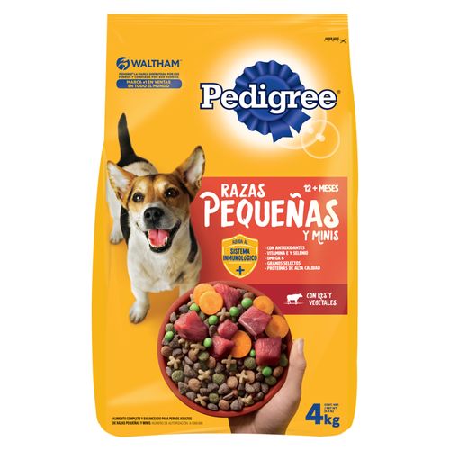 Alimento seco Pedigree para perros raza pequeñas y minis sabor res y vegetales - 4 kg