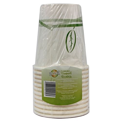 Vaso Prisma C De Papel 7 Oz