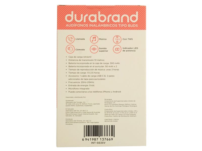Aud-fonos-Inal-mbricos-Durabrand-tipo-Buds-Modelo-INT-S63SV-3-52232