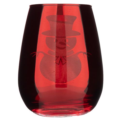 Vaso Holiday Time De Vidrio Acabado Metálico 17oz