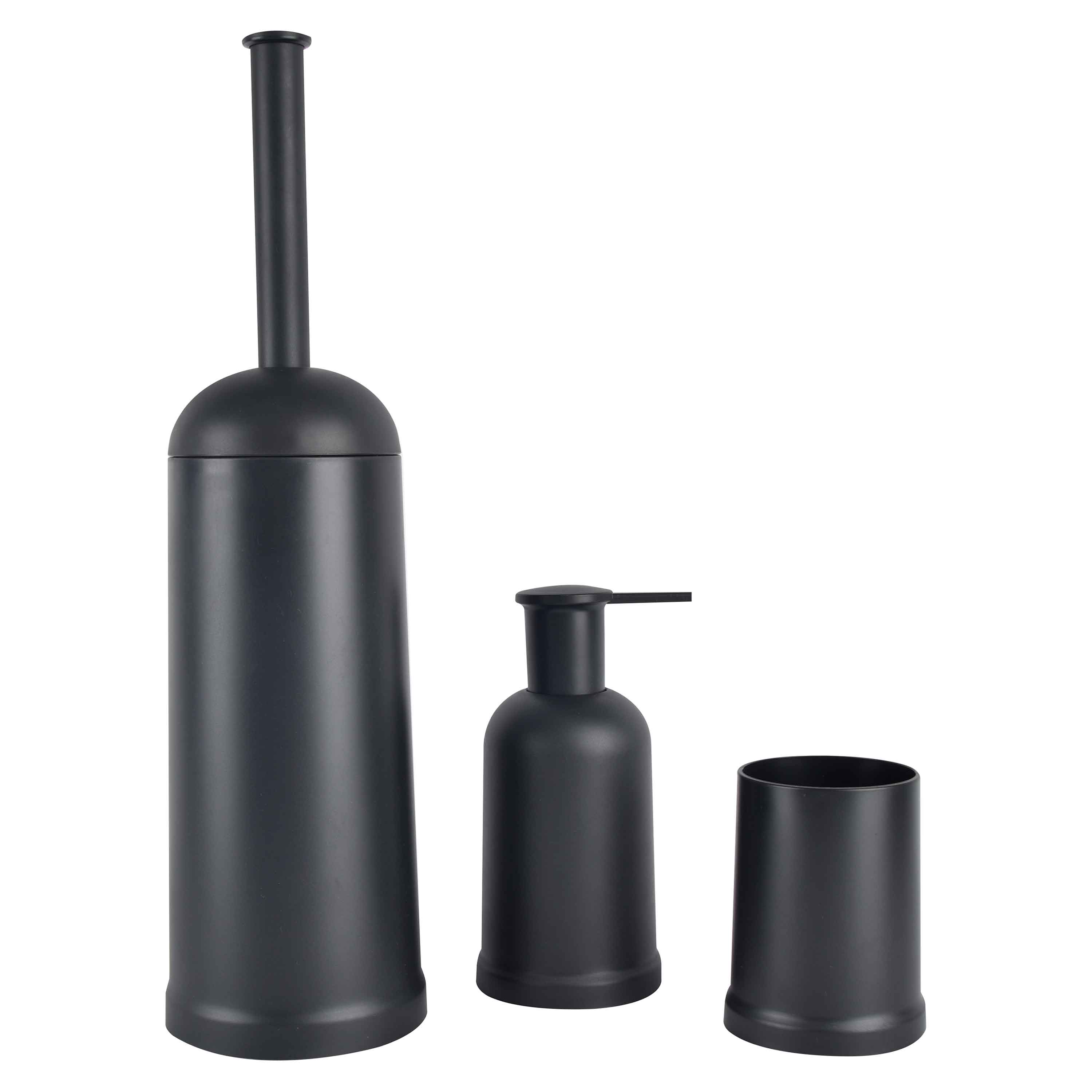 Dispensador de jabón de pared LINEA Zack - color negro - contenido 190 ml