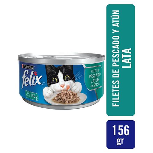 Alimento Húmedo Gato Adulto marca Purina Felix Filete de Pescado & Atún Salsa -156g