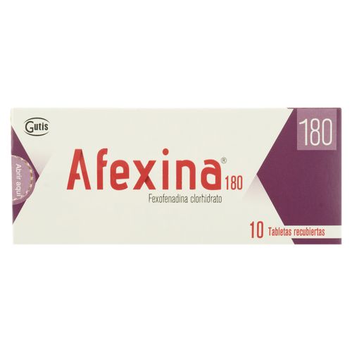 Afexina Gutis 180mg 10 Tabletas