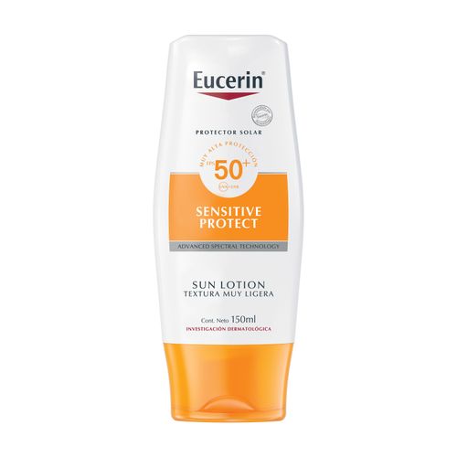 Protector Solar  Eucerin Sensitive Protect, Sun Lotion Textura Muy Ligera FPS50+ - 150ml